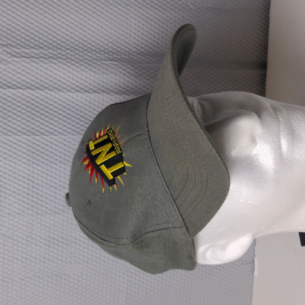 TNT Fireworks baseball embroidery logo gray cap